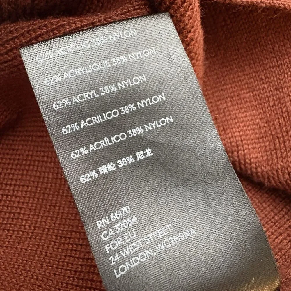 Anthropologie Burgundy Maroon Sleeveless High Neck Tie Sweater Top Size XXS
